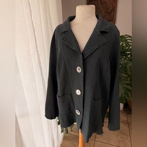 Focus Casual Life Textured Button Front Jacket Blazer XL